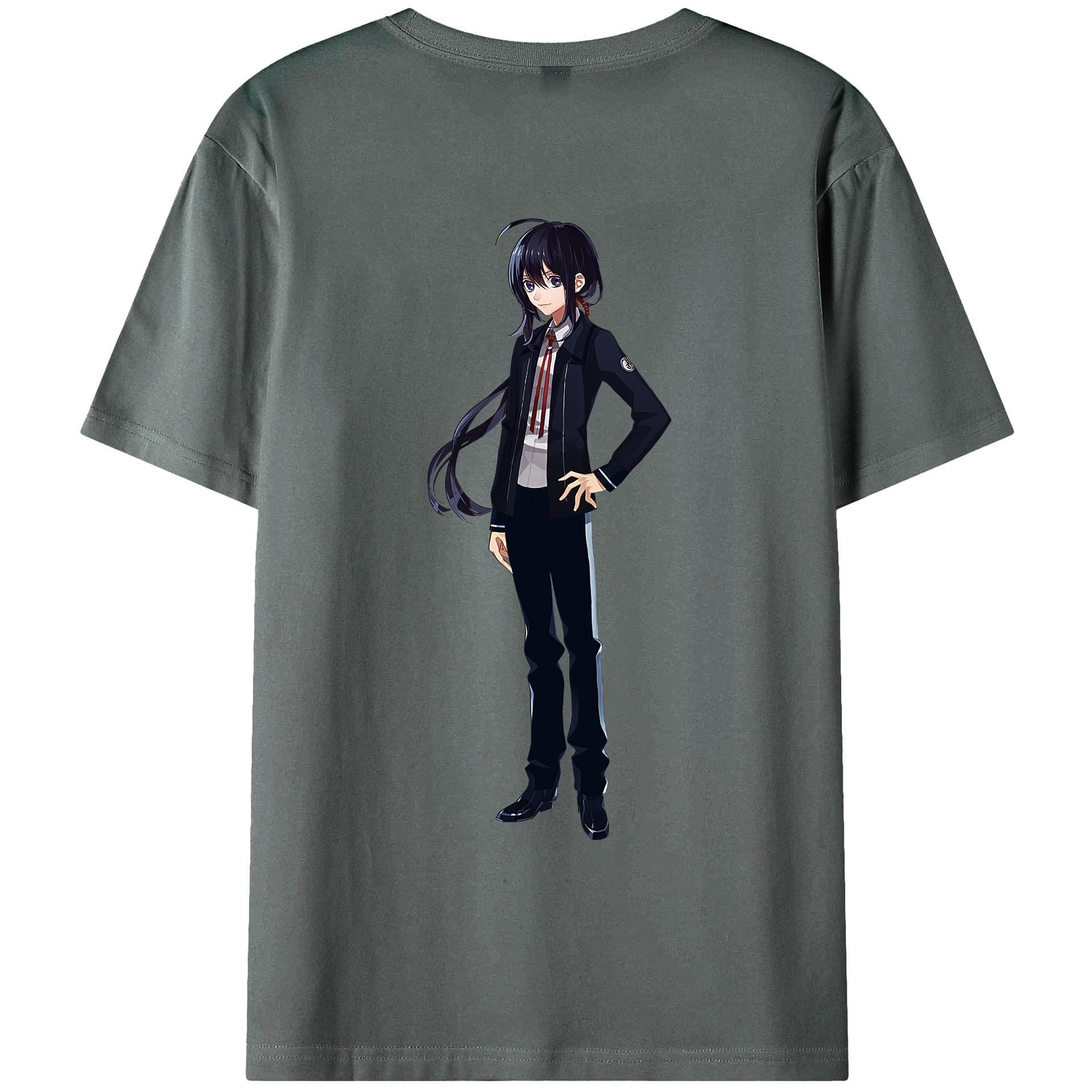 （画像用） 刀剣乱舞 Touken Ranbu 綿100％ メンズ半袖Tシャツ（バックプリント） 通気性
